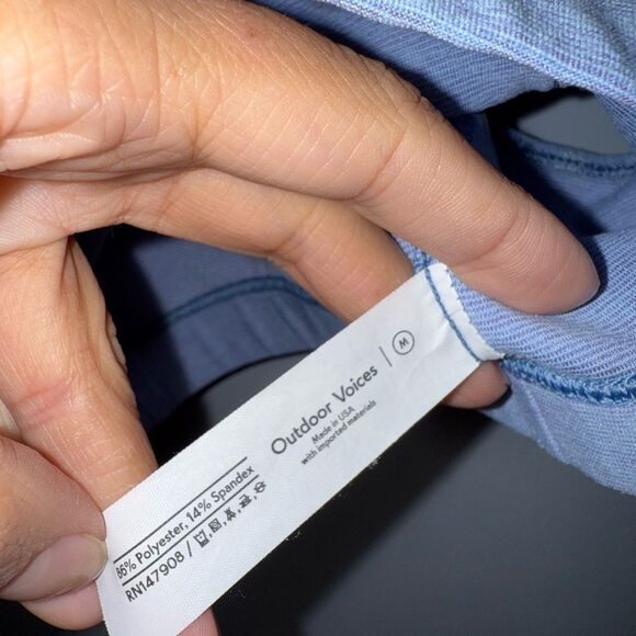 Outdoor Voices Women’s  Lilac Athena Crop Top Size M EUC Activewear Athleisure - Picture 6 of 9